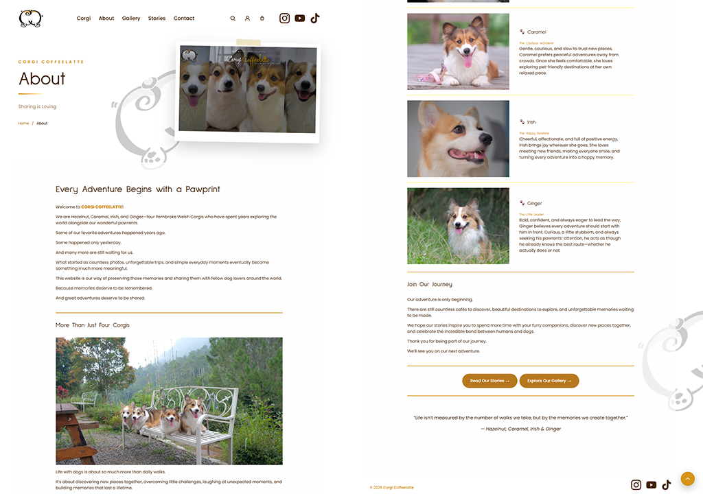inner corgi coffeelatte