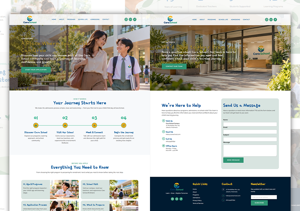 admission contact page
